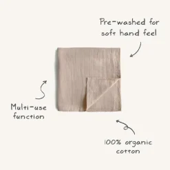 Mushie Swaddle Belgian Grey