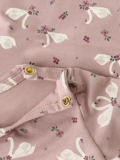 Name It Langærmet body med svane print, str. 56-92