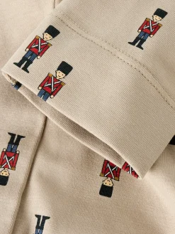 Name It Leggings med mange små figur print, str. 56-92 - Beige