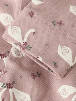 Name It Leggins med svane print, str. 56-92