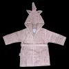 NM Badekåbe mauve m/ enhjørning på hætten str. 1 år