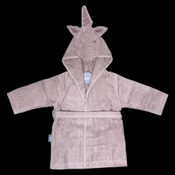 NM Badekåbe mauve m/ enhjørning på hætten str. 4 år