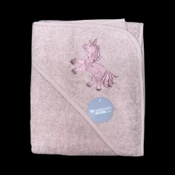 NM Badeslag mauve m/ unicorn str. 100x100 cm.