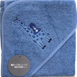 NM badeslag mellemblå m/ giraf 75x75 cm.