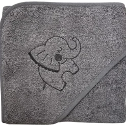 NM Badeslag mørkegrå m/elefant 80x80 cm