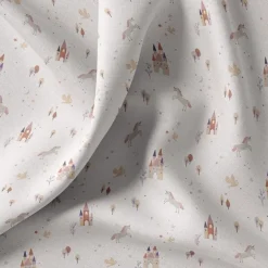 NM junior sengelinned, dess. 1193 små enhjørning og slotte