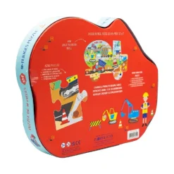 Puslespil m. formet motiv & æske 40 brikker - Constrcution