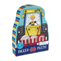 Puslespil m. formet motiv & æske 12 brikker - Digger