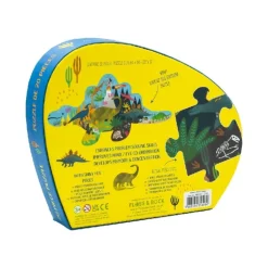 Puslespil m. formet motiv & æske 20 brikker - Dino