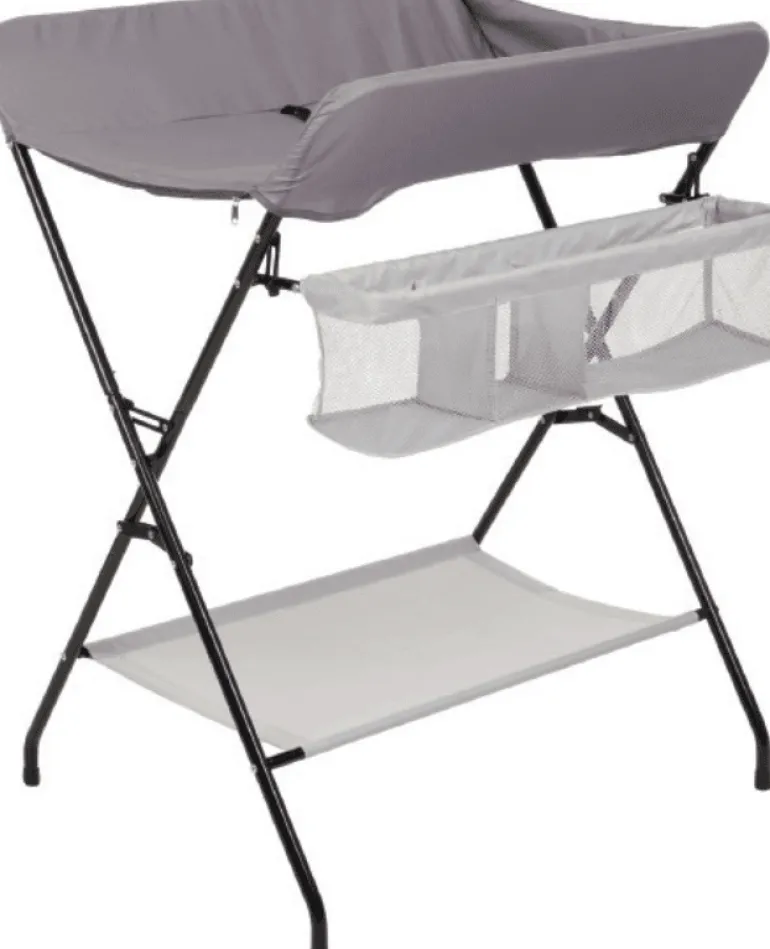 Puslestativ gråt m. sort stel.