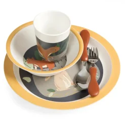 Sebra Melamin spisesæt - Nightfall - moonlight gold