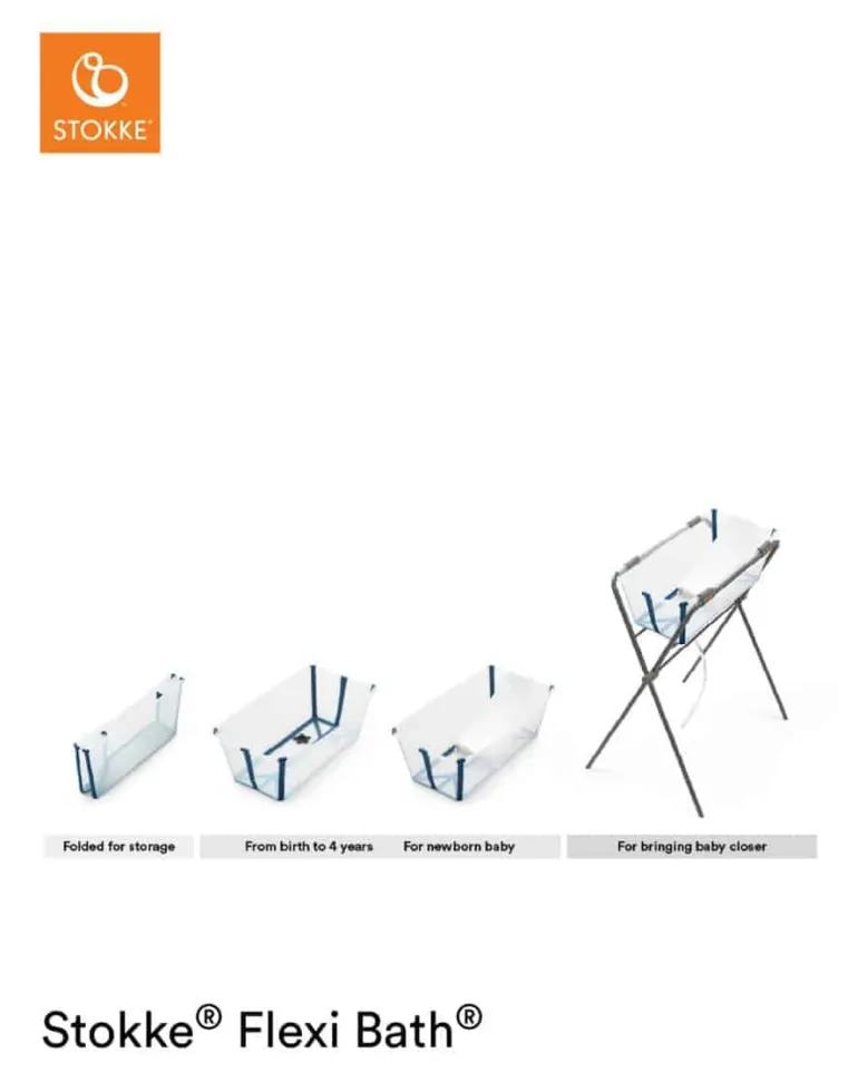 Stokke® Flexi Bath® sampak - hvid/grå med stativ