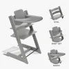 Stokke Tripp Trapp Bundle - Højstol, Babyset og Tray - Storm Grey