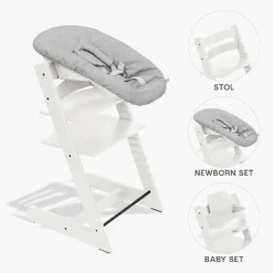 Stokke Tripp Trapp Bundle - Højstol, Babyset og Newborn - Hvid