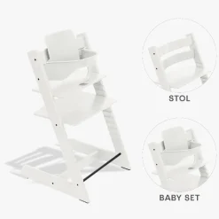 Stokke Tripp Trapp Bundle - Højstol og Babyset - Hvid