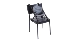 Stol-på-stol aluminium sort/grå melange